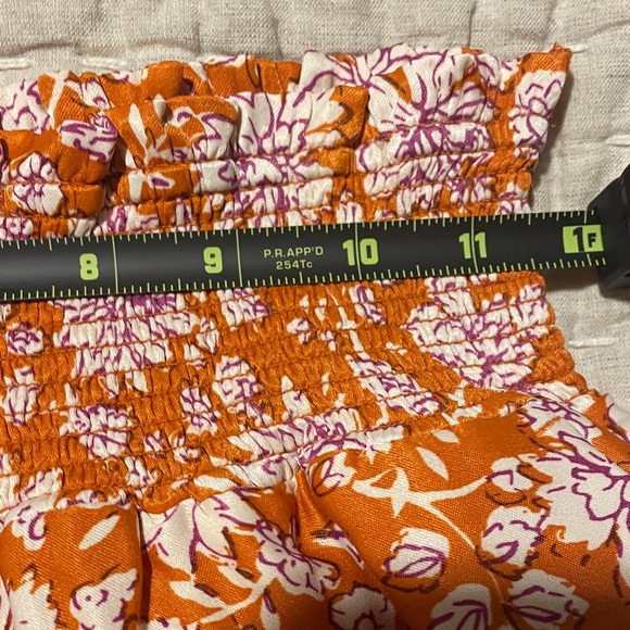 Maeve Orange Floral Wide-Leg Border Print Pants - Picture 8 of 11